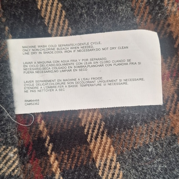 Rain Jacket Winter Raincoat Water Resistant Nautica Plaid Lining Rain Coat Sz S - Picture 11 of 12